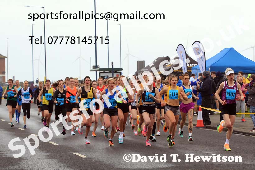 Senior womens 6 Stage 2023 Northern Mens 12 stage and Womens 6 Stage Relays and Young Athletes, Redcar. Photo: David T. Hewitson/Sports for All Pics
